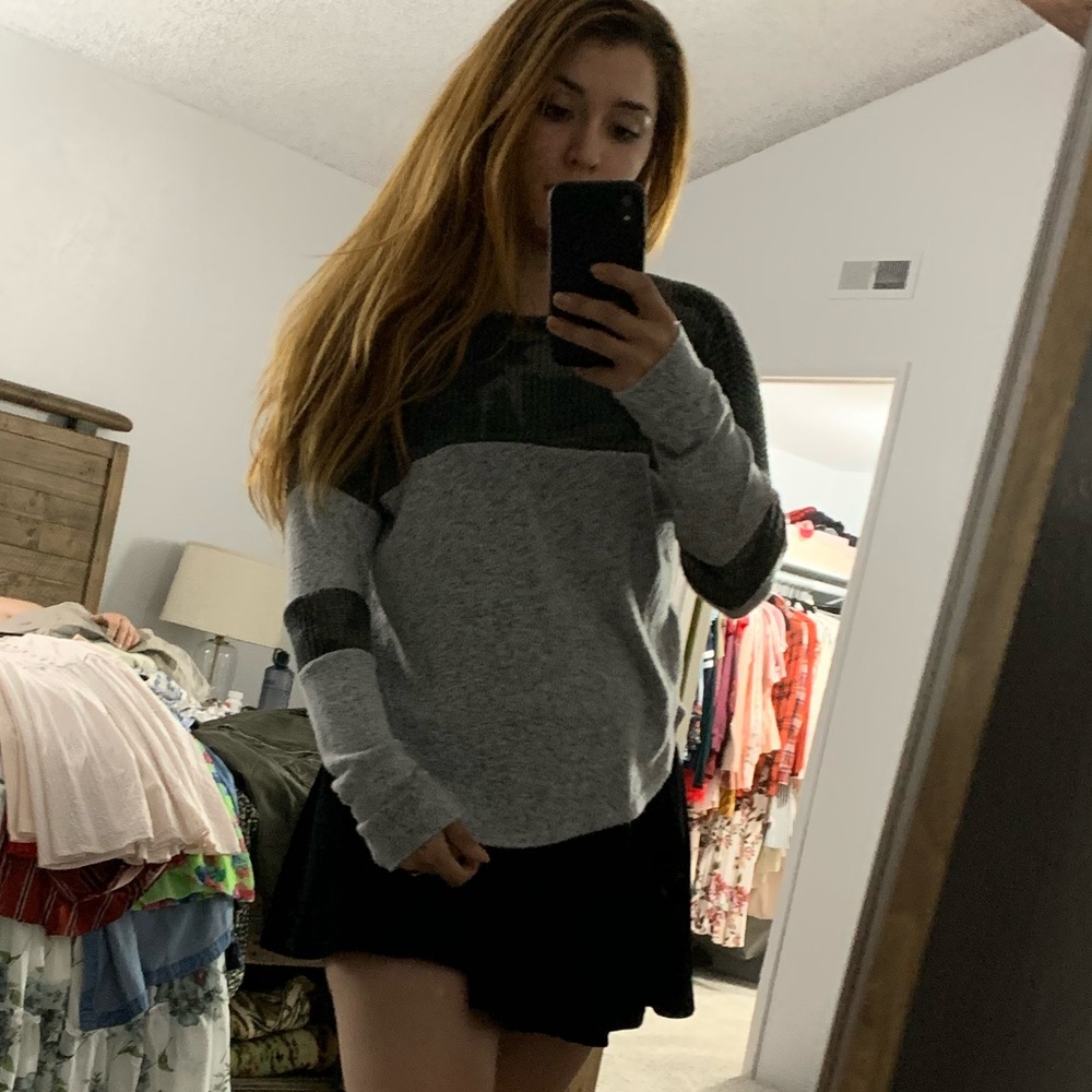 Camo and grey cashmere shirt